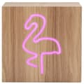 Miniatyrbild 1 av 6: BIGBEN INTERACTIVE Neon Wood Bluetooth-högtalare Rosa Flamingo storlek L