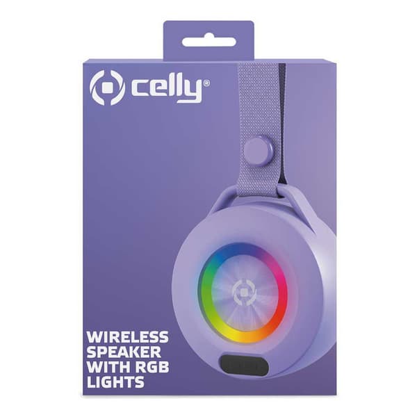 Celly Bluetooth Højttaler Light Beat Lilla
