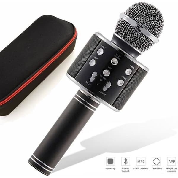 SHENGMI Microphone Q7 Bluetooth trådlösa mikrofoner Bärbar högtalare KTV Karaoke för iOS iPhone Android Smartphone PC Tablet (Nr