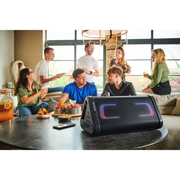 BIGBEN PARTYBTIPKBOX Karaoke Bluetooth-högtalare - 200W - Ljuseffekter - 2 trådbundna mikrofoner med sångeffekter - IPX54 (utomhus)