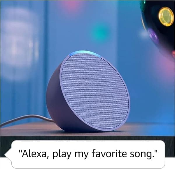 Ekko Pop | Kompakt Wi-Fi og Bluetooth-smarthøjttaler med fuld lyd med Alexa | Midnight Teal