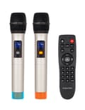 Miniatyrbillede 4 af 4: Aktiv højttaler (med 2 trådløse mikrofoner UHF, SD, Bluetooth, FM, USB) 60 Watt