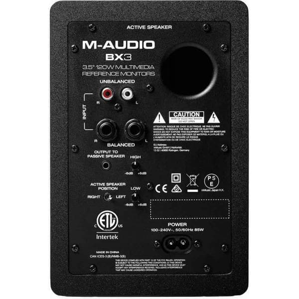 M-AUDIO BX3D3 - Aktiva 2-vägs 3,5" 120W monitorhögtalare (par)