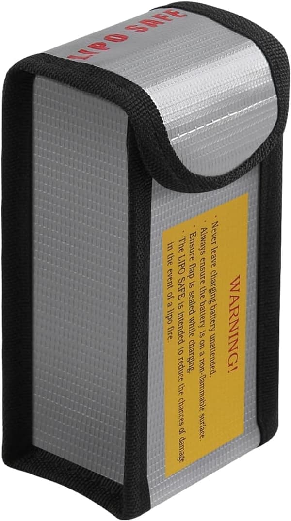 Yunique - Sikkerhedsetui til lipobatterier, 1 pc, flammehæmmende og anti-eksplosionsmateriale, dimensioner 125x64x50 mm - beskyttelsesetui til RC