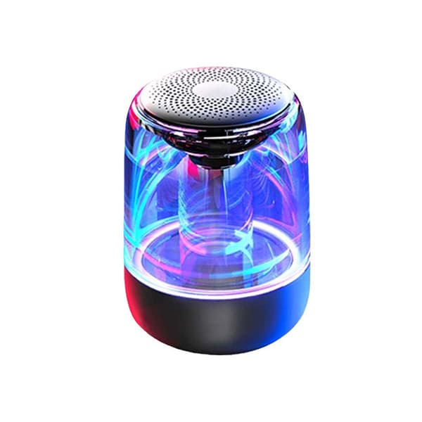 INF Portabel Bluetooth 5.3 Högtalare med LED-Ljus – Transparent Design, Trådlös Ljudupplevelse