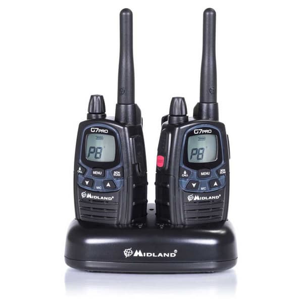 Midland G 7 Walkie Talkie Pmr/lpd Walkie Talkie 2 Enheder Sort