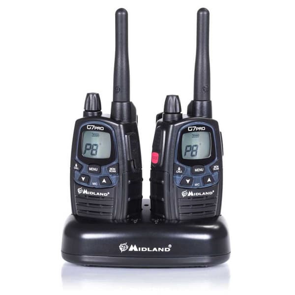 Midland G 7 Walkie Talkie Pmr/lpd Walkie Talkie 2 Enheder Sort