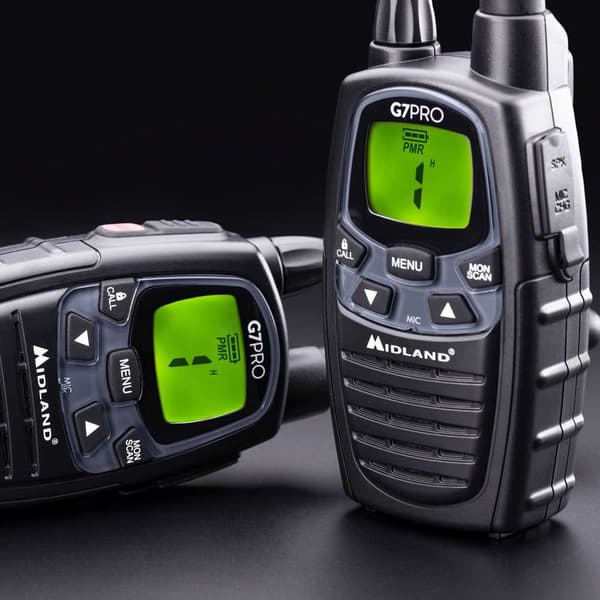 Midland G 7 Walkie Talkie Pmr/lpd Walkie Talkie 2 Enheder Sort