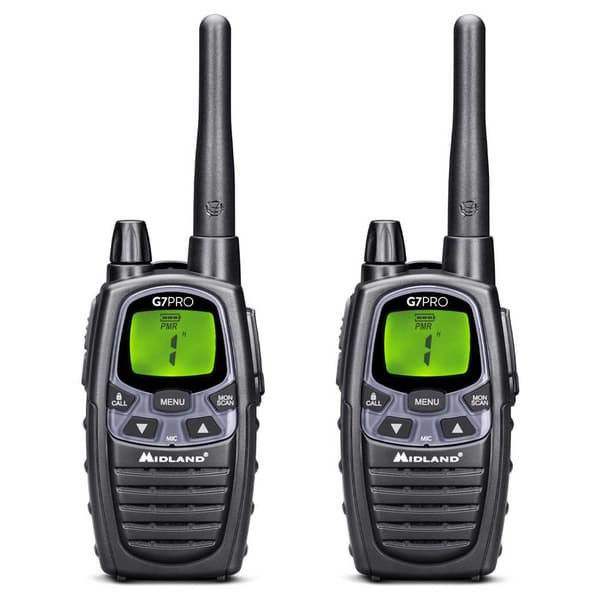 Midland G 7 Walkie Talkie Pmr/lpd Walkie Talkie 2 Enheder Sort