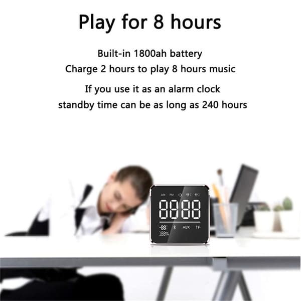 INF Mini Bluetooth herätyskellokaiutin