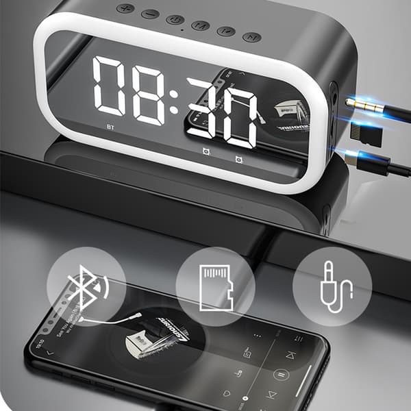 INF Bluetooth-högtalare väckarklocka
