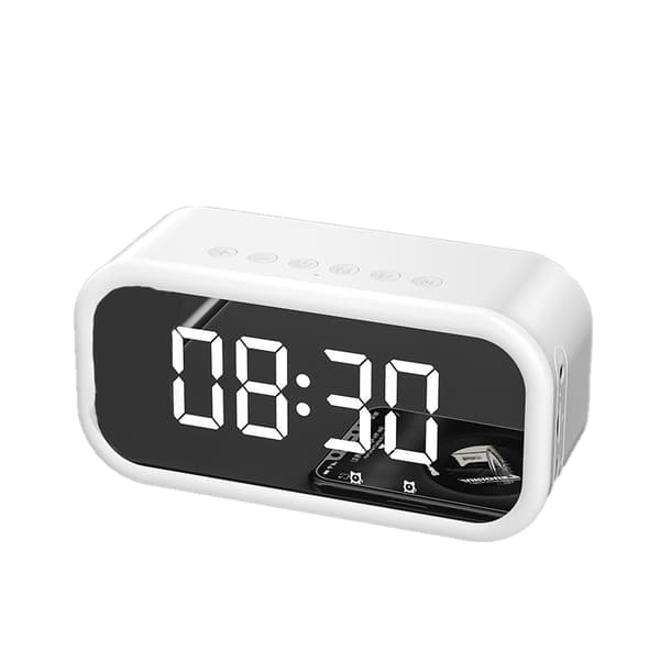 INF Bluetooth-högtalare väckarklocka Vit