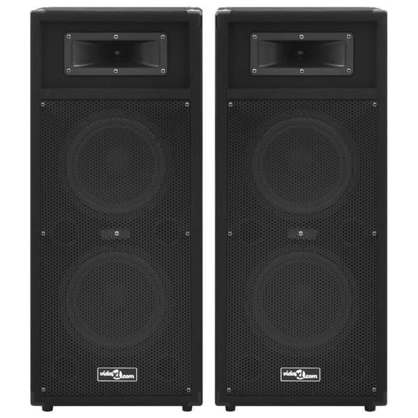 vidaXL professionelle hi-fi-højtalere 2 stk. 1000 W sort - Højttalere