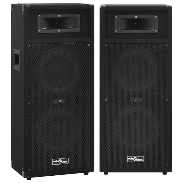 vidaXL professionelle hi-fi-højtalere 2 stk. 1000 W sort - Højttalere