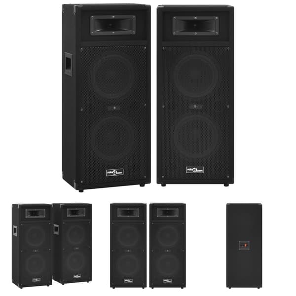 The Living Store professionelle hi-fi-højtalere 2 stk. 1000 W sort -  Højttalere