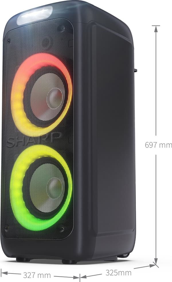 Sharp PS-949 XPARTY Streetbeat Party Speaker - 130W - Mikrofon - Bluetooth