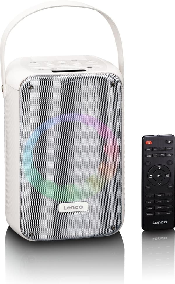 Lenco BTC-060WH-højttaler hvid med ledning og trådløs 20 W (BTC-060WH)