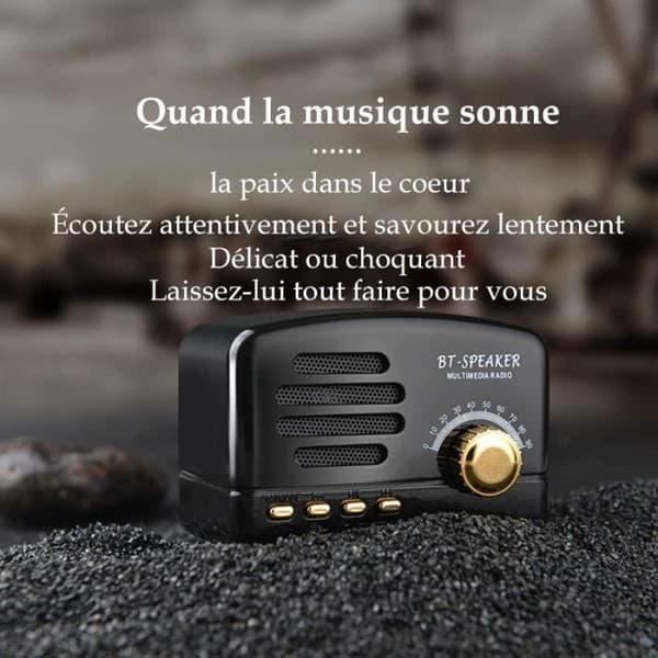 Bärbar Bluetooth-högtalare - Ej specificerad - Svart modell - 1200 mAh - 5W - Bluetooth 4.1