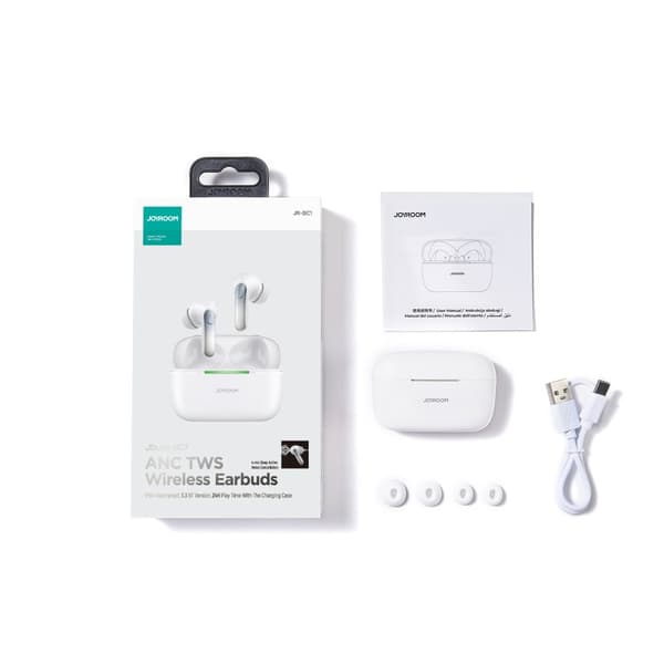 Jbuds JR-BC1 trådlösa in-ear-hörlurar, vita