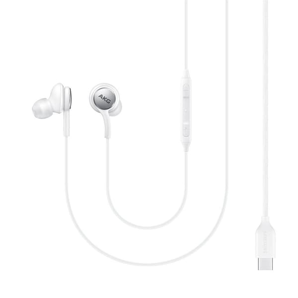 AKG trådbundna in-ear-hörlurar, USB-C-kontakt, vit