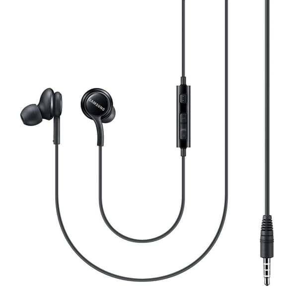 In-ear hörlurar 3,5 mm miniuttag med fjärrkontroll och mikrofon, svart
