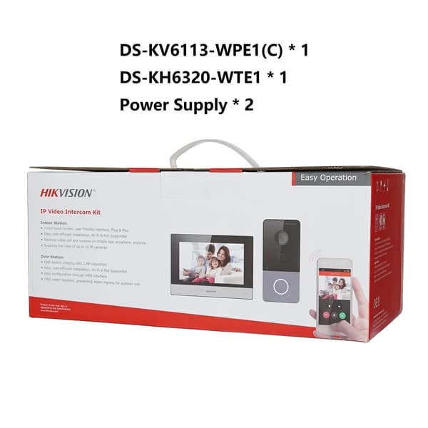 Video Intercom Kit, Flersproget Understøttelse, Strøm over Ethernet (POE), DS-KIS603-P(C)