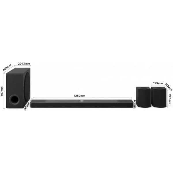 LG S95TR 9.1.5 Soundbar Dolby Atmos -äänijärjestelmä