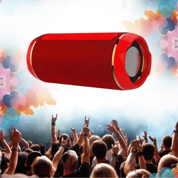 BORLAI TG-116 bärbar bluetooth-högtalare vattentät röd - USB/TF/DC 5V - Multifunktionella högtalare