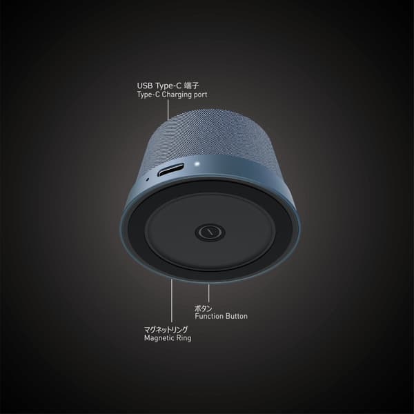 NÖRDIC Bluetooth 5.3 højttaler med magnet 3W IPX6 blå