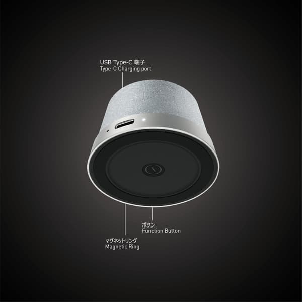 NÖRDIC Bluetooth 5.3 kaiutin magneetilla 3W IPX6 hopea