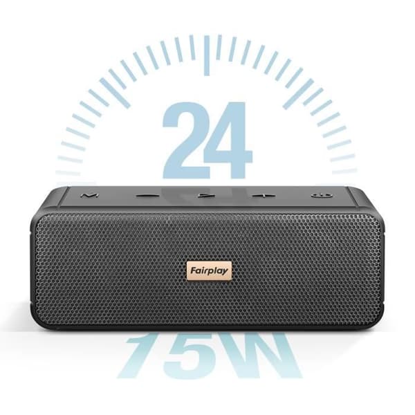 Bluetooth-högtalare - FAIRPLAY - Svart - IPX7 - 15W - 24h batteritid