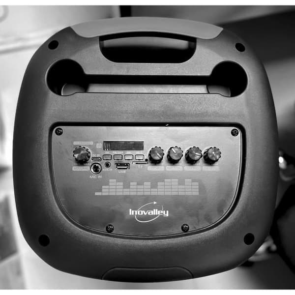 Upplyst karaokehögtalare - INOVALLEY - KA123-XXL - Bluetooth V5.0 - 75 cm - 900 W - Svart