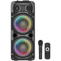 Miniatyrbild 1 av 6: Upplyst karaokehögtalare - INOVALLEY - KA123-XXL - Bluetooth V5.0 - 75 cm - 900 W - Svart