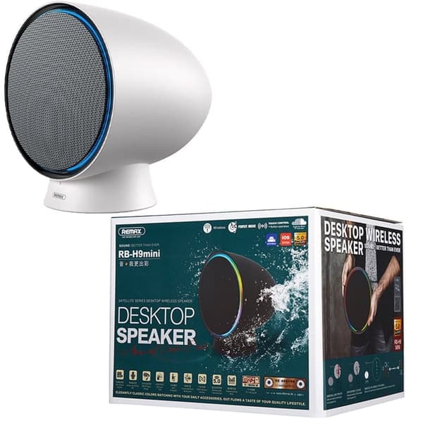 Remax Satellite Series trådløs bluetooth 5.0 høyttaler 1200mAh hvit (RB-H9 mini)