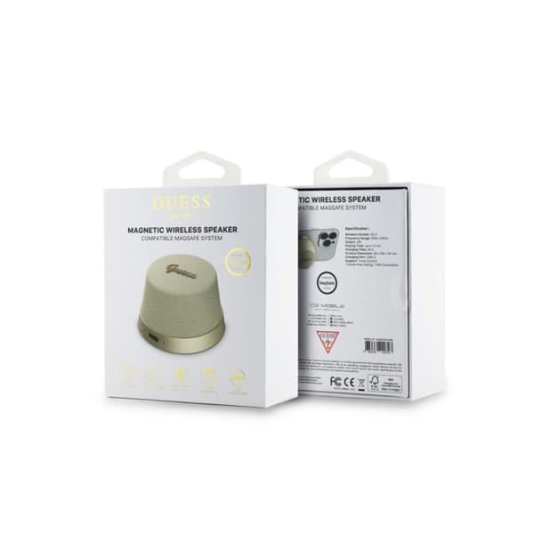 3W Bluetooth 5.3-högtalare MagSafe kompatibel med mikrofon och brusreducering Guess Gold