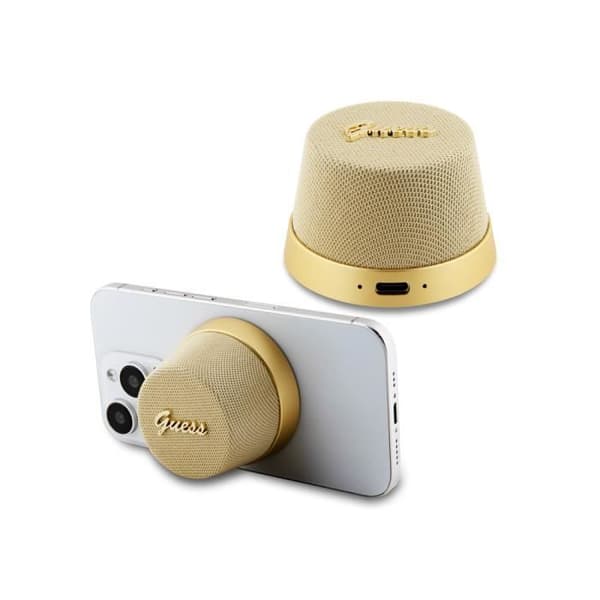 3W Bluetooth 5.3-högtalare MagSafe kompatibel med mikrofon och brusreducering Guess Gold
