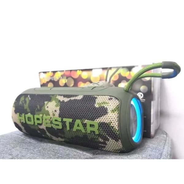 Bärbar Bluetooth-högtalare med förbättrad bas, 5W*2 kraftfull högtalare, IPX6, AUX, TF-kort, för fester/utomhus, grön