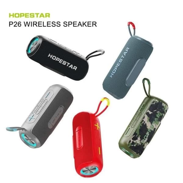 Bärbar Bluetooth-högtalare med förbättrad bas, 5W*2 kraftfull högtalare, IPX6, AUX, TF-kort, för fester/utomhus, grön