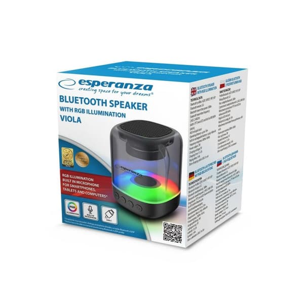 Bärbar Bluetooth Högtalare Esperanza EP154  Svart