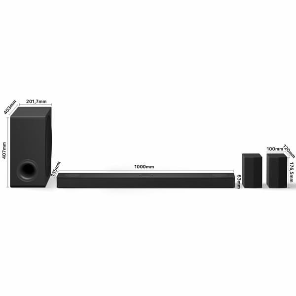 Sound bar LG S80TR.DEUSLLK Sort 580 W