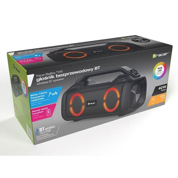 Bärbar Bluetooth Högtalare Tracer BigBoy Svart 40 W