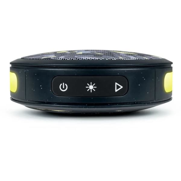 BIGBEN Party - Rund Bluetooth-högtalare med rem och ljuseffekter - 15W - Svart och kamouflagegul