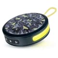 Miniatyrbild 2 av 6: BIGBEN Party - Rund Bluetooth-högtalare med rem och ljuseffekter - 15W - Svart och kamouflagegul