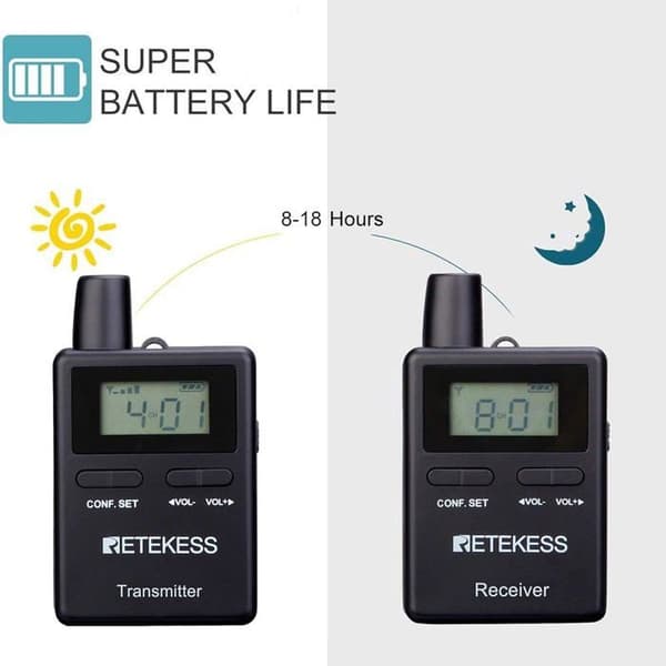 Retecess TT109 Wireless Tour Guide System, Bluetooth-högtalare, 180M översättningssystem för fabrik, resor, universitet