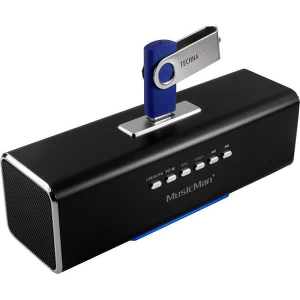 MUSICMAN MA SOUNDSTATION bärbar högtalare med skyddsgaller - Svart Svart
