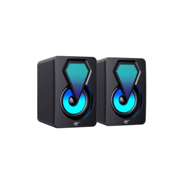 Havit Datorhögtalare Mini 3Wx2 med RGB-belysning - Svart