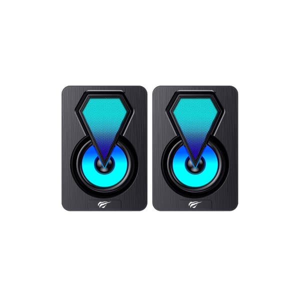 Havit Datorhögtalare Mini 3Wx2 med RGB-belysning - Svart