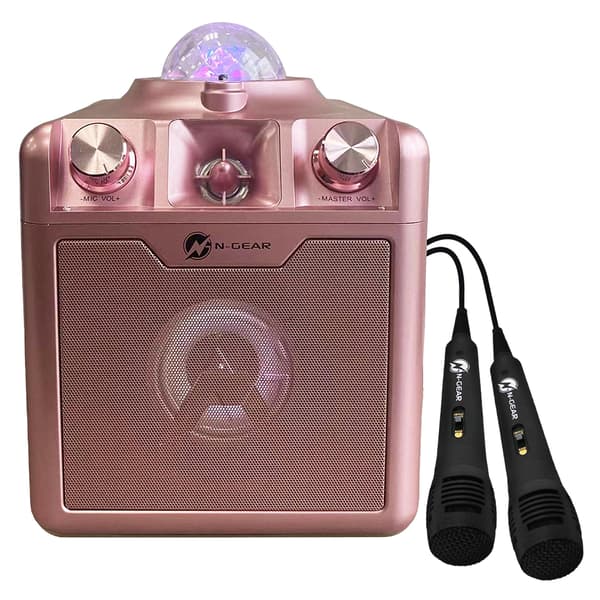 N-Gear Disco Star 710 karaokehøyttaler med Bluetooth og laserlysshow - Rosa