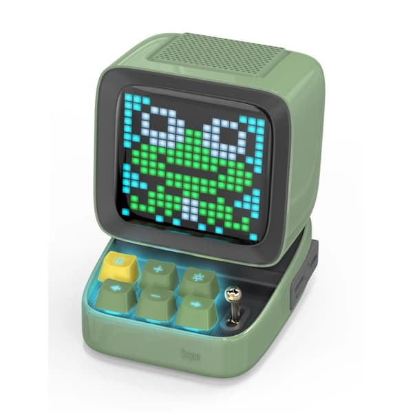 Divoom Ditoo Bluetooth-högtalare, Anpassningsbar Pixelkonst, 10W Utgångseffekt,Talare, Röd