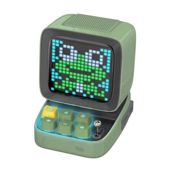 Divoom Ditoo Bluetooth-högtalare, Anpassningsbar Pixelkonst, 10W Utgångseffekt,Talare, Röd